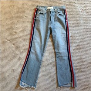 Mother Step Crop Fray